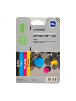Картридж струйный CACTUS (CS-EPT0925) для EPSON Stylus C91, комплект 4 цвета Картридж струйный CACTUS (CS-EPT0925) для EPSON Stylus C91, комплект 4 цвета