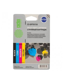 Картридж струйный CACTUS (CS-EPT0735) для EPSON Stylus С79, комплект 4 цвета Картридж струйный CACTUS (CS-EPT0735) для EPSON Stylus С79, комплект 4 цвета