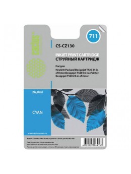 Картридж струйный CACTUS (CS-CZ130) для плоттеров HP DesignJet T120/T520, голубой, 26 мл Картридж струйный CACTUS (CS-CZ130) для плоттеров HP DesignJet T120/T520, голубой, 26 мл