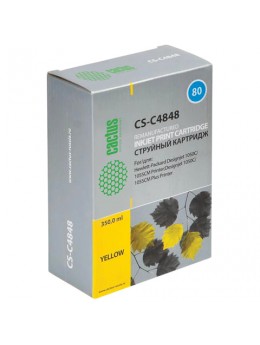 Картридж струйный CACTUS (CS-C4848A) для HP DesignJet 1050C/1055CM, желтый Картридж струйный CACTUS (CS-C4848A) для HP DesignJet 1050C/1055CM, желтый