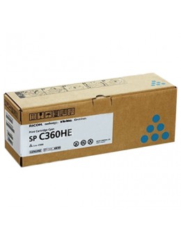 Тонер-картридж лазерный RICOH (SP C360E) SP C360/C361, голубой, оригинальный, ресурс 1500 стр., 408189