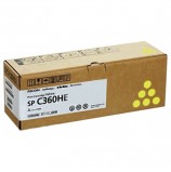 Тонер-картридж лазерный RICOH (SP C360E) SP C360/C361, желтый, оригинальный, ресурс 1500 стр., 408190