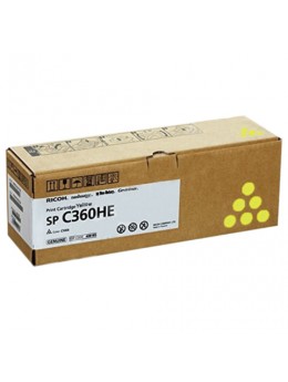 Тонер-картридж лазерный RICOH (SP C360E) SP C360/C361, желтый, оригинальный, ресурс 1500 стр., 408190