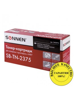 Картридж лазерный SONNEN SB-TN2375 для BROTHER HL-L2300DR/2340DWR/DCP-L2500, ресурс 2600 страниц, 363070 Картридж лазерный SONNEN SB-TN2375 для BROTHER HL-L2300DR/2340DWR/DCP-L2500, ресурс 2600 страниц, 363070