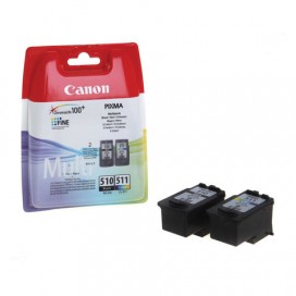Картридж струйный CANON (PG-510/CL-511) PIXMA MP240/250/260/MX320, черный и цветной, 264 страниц, оригинальный, 2970B010