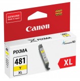 Картридж струйный CANON (CLI-481Y XL) для PIXMA TS704 / TS6140, желтый, ресурс 512 страниц, оригинальный, 2046C001