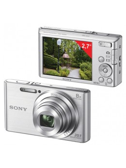 Фотоаппарат компактный SONY Cyber-shot DSC-W830, 20,4 Мп, 8x zoom, 2,7' ЖК-монитор, серебристый, DSCW830S.RU3