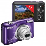 Фотоаппарат компактный NIKON CoolPix А10, 16,1 Мп, 5х zoom, 2,7' ЖК-монитор, HD, фиолетовый, VNA983E1