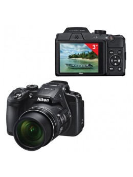 Фотоаппарат компактный NIKON CoolPix B500, 16 Мп, 40x zoom, 3' ЖК-монитор, Full HD, Wi-Fi, NFC, черный, VNA951E1