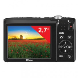 Фотоаппарат компактный NIKON CoolPix А100, 20,1 Мп, 5x zoom, 2,7' ЖК-монитор, HD, черный, VNA971E1