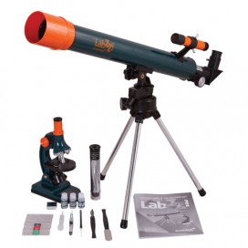 Набор LEVENHUK LabZZ MT2: микроскоп: 75-900 кратный, монокулярный + телескоп: рефрактор, 2 окуляра, 69299