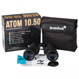Бинокль LEVENHUK 'Atom 10x50', увеличение х10, объектив 50 мм, широкоугольный, черный, 67682
