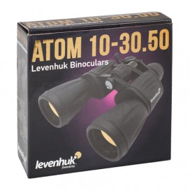 Бинокль LEVENHUK 'Atom 10-30x50', увеличение х10-х30, объектив 50 мм, широкоугольный, черный, 67684