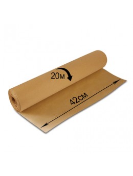 Крафт-бумага в рулоне, 420 мм х 20 м, плотность 78 г/м2, BRAUBERG, 440144