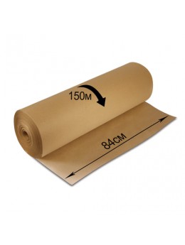 Крафт-бумага в рулоне, 840 мм х 150 м, плотность 78 г/м2, BRAUBERG, 440147