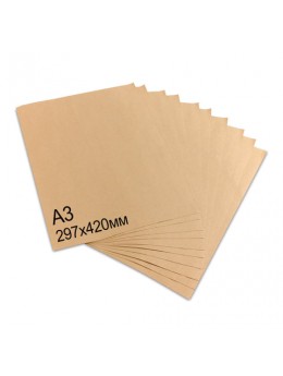 Крафт-бумага в листах А3, 297х420 мм, плотность 78 г/м2, 100 листов, BRAUBERG, 440149