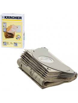 Мешки для сбора пыли KARCHER, комплект 5 шт., бумажные, +1 микрофильтр, для пылесоса SE 5.100, 6.904-143.0