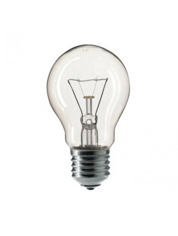 Лампа накаливания PHILIPS A55 CL E27, 75 Вт, грушевидная, прозрачная, колба d = 55 мм, цоколь E27, 354594