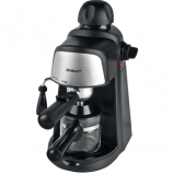 Кофеварка рожковая SCARLETT SC-037, объем 0,2 л, мощность 800 Вт, давление 4 бара, пластик, насадка для взбивания, черная