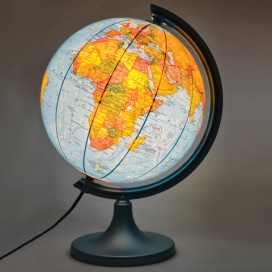 Глобус физический/политический DMB, диаметр 250 мм, с подсветкой (по лицензии ГУП ПКО 'Картография'), 451331