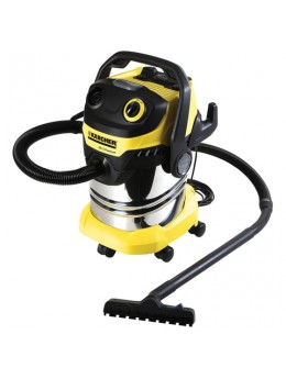 Пылесос KARCHER MV/WD 5 Premium, с пылесборником, мощность 1100 Вт, выдув, контейнер из нержавеющей стали, 1.348-230.0