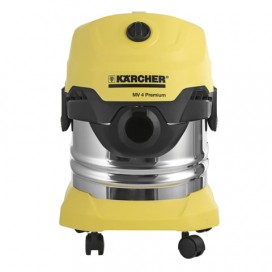 Пылесос KARCHER MV/WD 4 Premium, с пылесборником, мощность 1000 Вт, контейнер из нержавеющей стали, 1.348-150.0