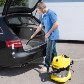 Пылесос KARCHER MV/WD 4 Premium, с пылесборником, мощность 1000 Вт, контейнер из нержавеющей стали, 1.348-150.0