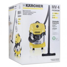 Пылесос KARCHER MV/WD 4 Premium, с пылесборником, мощность 1000 Вт, контейнер из нержавеющей стали, 1.348-150.0