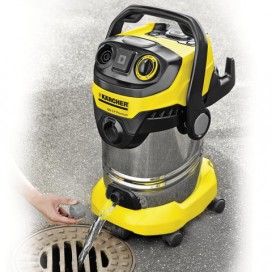 Пылесос KARCHER MV/WD 6 P Premium, с пылесборником, 1300 Вт, розетка, выдув, контейнер из нержавеющей стали, 1.348-270.0