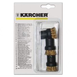 Набор щёток для пароочистителя KARCHER (КЕРХЕР), комплект 3 шт., с латунной щетиной, 2.863-061.0