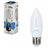 Лампа светодиодная ЭРА, 7 (60) Вт, цоколь E27, 'свеча', холодный белый свет, 30000 ч., LED smdB35-7w-840-E27