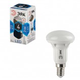Лампа светодиодная ЭРА, 4 (30) Вт, цоколь E14, рефлектор, холодный белый свет, 25000 ч., LED smdR39-4w-840-E14ECO