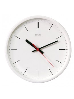 Часы настенные САЛЮТ П-2Б8-134, круг, белые, белая рамка, 26,5х26,5х3,8 см