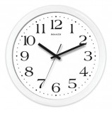 Часы настенные САЛЮТ П-Б7-015, круг, белые, белая рамка, 28х28х4 см