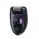 Эпилятор PHILIPS HP6422/01, 20 пинцетов, 2 скорости, сеть, массажная насадка, чехол, черный