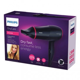 Фен PHILIPS BHD029/00, 1600 Вт, 2 скоростных режима, 3 температурных режима, ионизация, черный