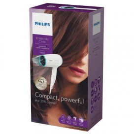 Фен PHILIPS BHD006/00, 1600 Вт, 3 скоростных режима, холодный обдув, складная ручка, белый