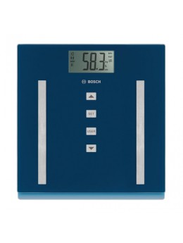 Весы напольные BOSCH PPW3320, электронные, вес до 180 кг, квадратные, стекло, синие