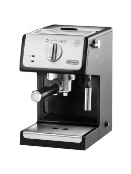 Кофеварка рожковая DELONGHI ECP 33.21/BK, 1100 Вт, объем 1 л, ручной капучинатор, серая, ECP33.21/BK Кофеварка рожковая DELONGHI ECP 33.21/BK, 1100 Вт, объем 1 л, ручной капучинатор, серая, ECP33.21/BK