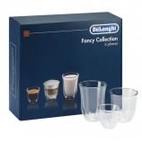 Набор кофейный DELONGHI Mix Glasses Set, 2 эспрессо, 2 капучино, 2 латте, стекло, прозрачный
