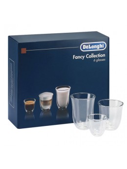 Набор кофейный DELONGHI Mix Glasses Set, 2 эспрессо, 2 капучино, 2 латте, стекло, прозрачный Набор кофейный DELONGHI Mix Glasses Set, 2 эспрессо, 2 капучино, 2 латте, стекло, прозрачный
