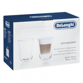 Набор кофейный DELONGHI для латте на 2 персоны, стекло, 220 мл, прозрачный, Latte