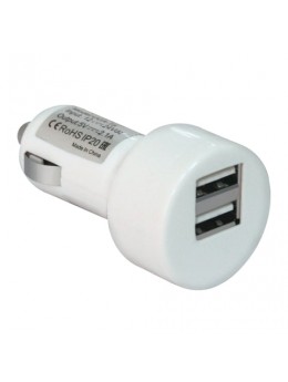 Зарядное устройство автомобильное DEFENDER UCA-15, 2 порта USB, выходной ток 2A/1А, белое, блистер, 83562