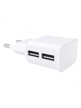 Зарядное устройство сетевое (220 В) RED LINE NT-2A, кабель microUSB 1 м, 2 порта USB, выходной ток 2,1 А, белое, УТ000012256