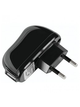 Зарядное устройство сетевое (220 В) DEPPA, 1 порт USB, выходной ток 2,1 А, черное, 23139