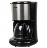 Кофеварка капельная TEFAL CM361838, 1000 Вт, объем 1,25 л, пластик, серебристая/черная