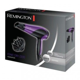 Фен REMINGTON D3190, 2200 Вт, 2 скоростных режима, 3 температурных режима, холодный обдув, черный