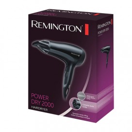 Фен REMINGTON D3010, 2000 Вт, 2 скоростных режима, 3 температурных режима, холодный обдув, режим эко, черный