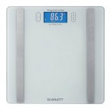 Весы напольные диагностические SCARLETT SC-BS33ED85, электронные, вес до 180 кг, квадратные, стекло, белые, SC - BS33ED85