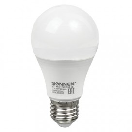 Лампа светодиодная SONNEN, 12 (100) Вт, цоколь Е27, грушевидная, теплый белый свет, LED A60-12W-2700-E27, 453697